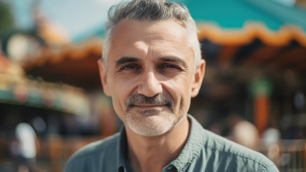 Uomo con capelli folti dopo trapianto capelli in Turchia
