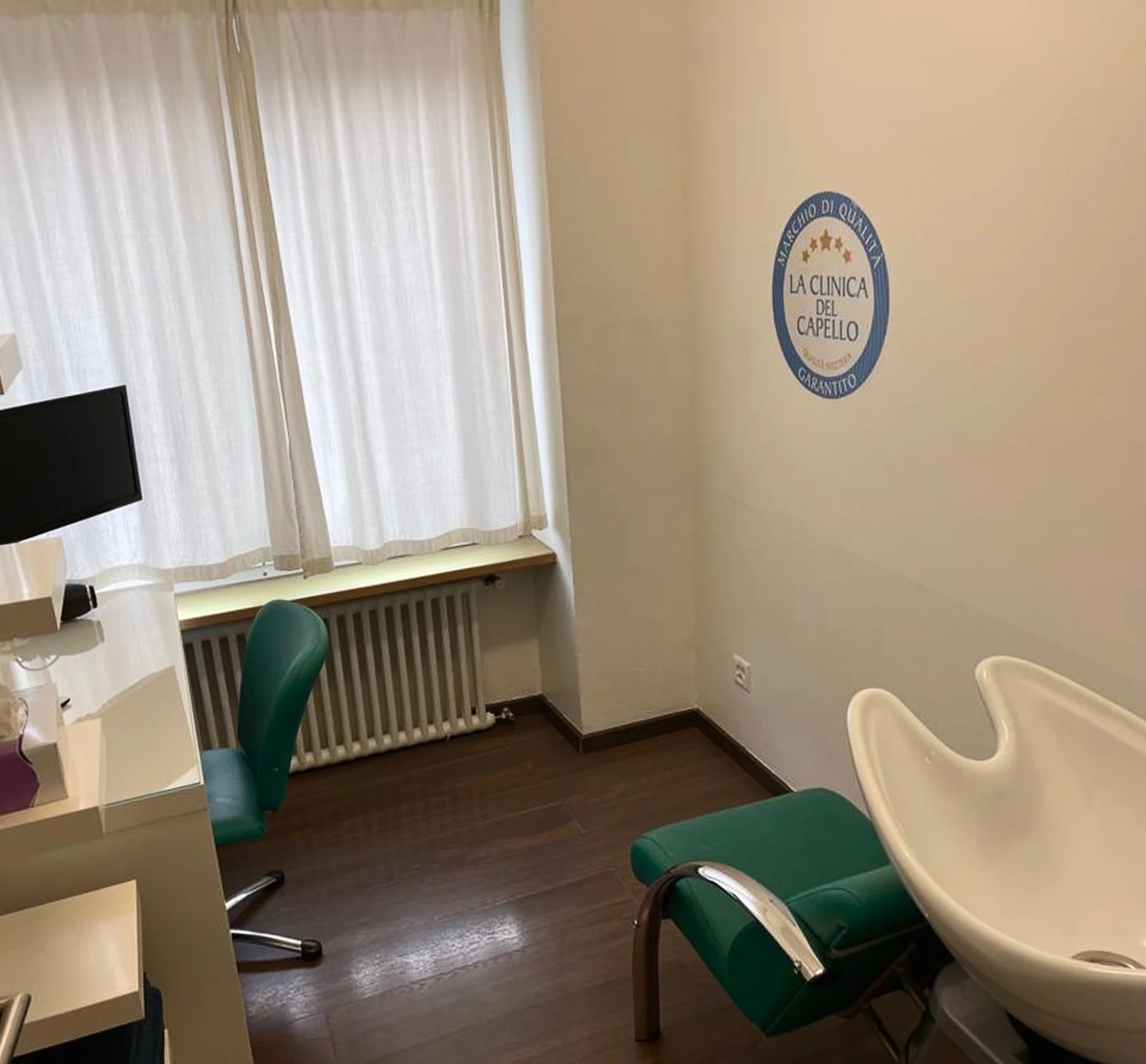 Sala trattamento tricologico del centro La Clinica del Capello a Lugano
