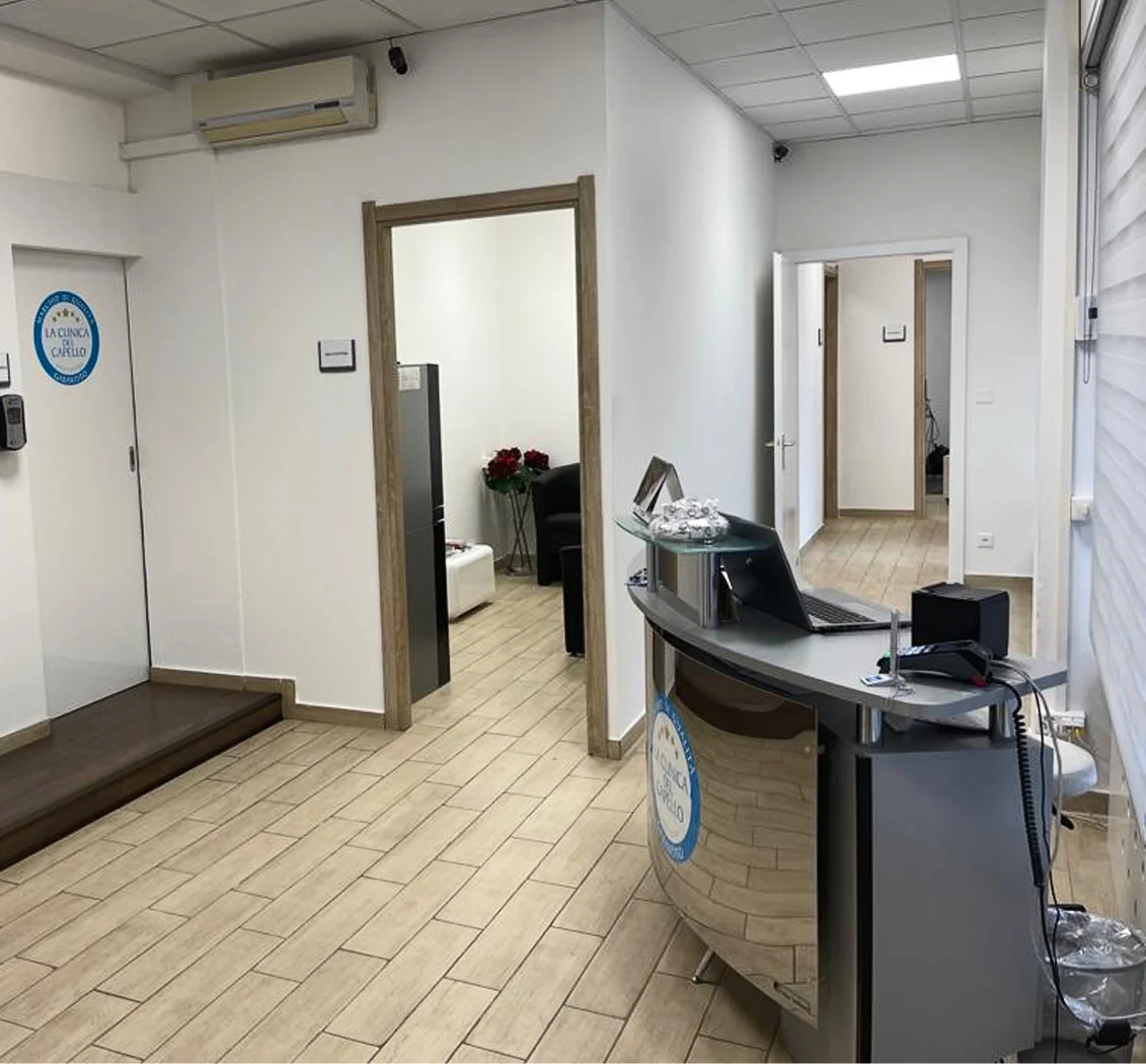 eception del centro tricologico La Clinica del Capello sede Lugano