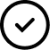 Black checkmark inside a black circle on a white background.
