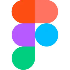 Figma logo with colorful geometric shapes in red, pink, purple, blue, and green.