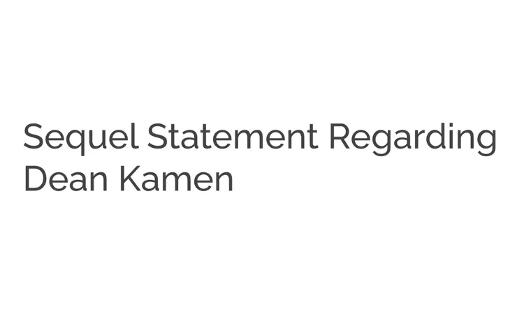 Text reading 'Sequel Statement Regarding Dean Kamen' on a white background.