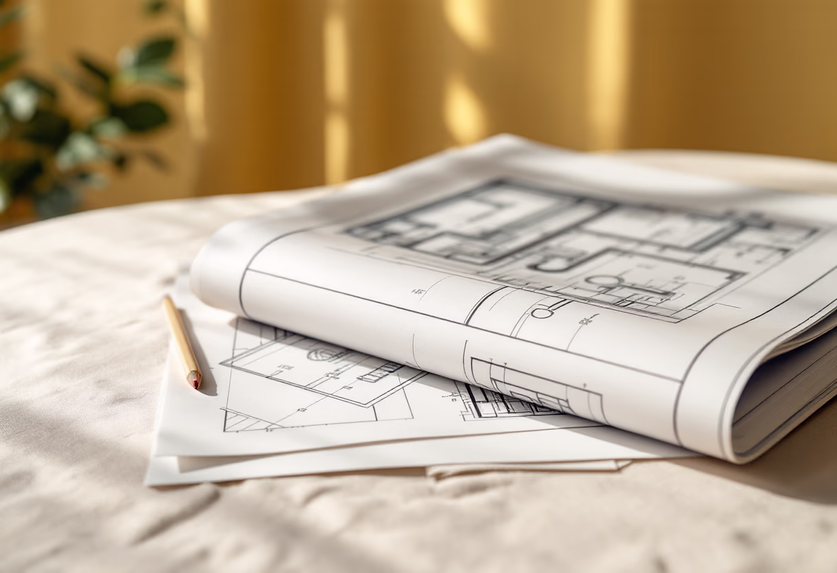 [background image] image of plumbing blueprints (for a plumbing service)