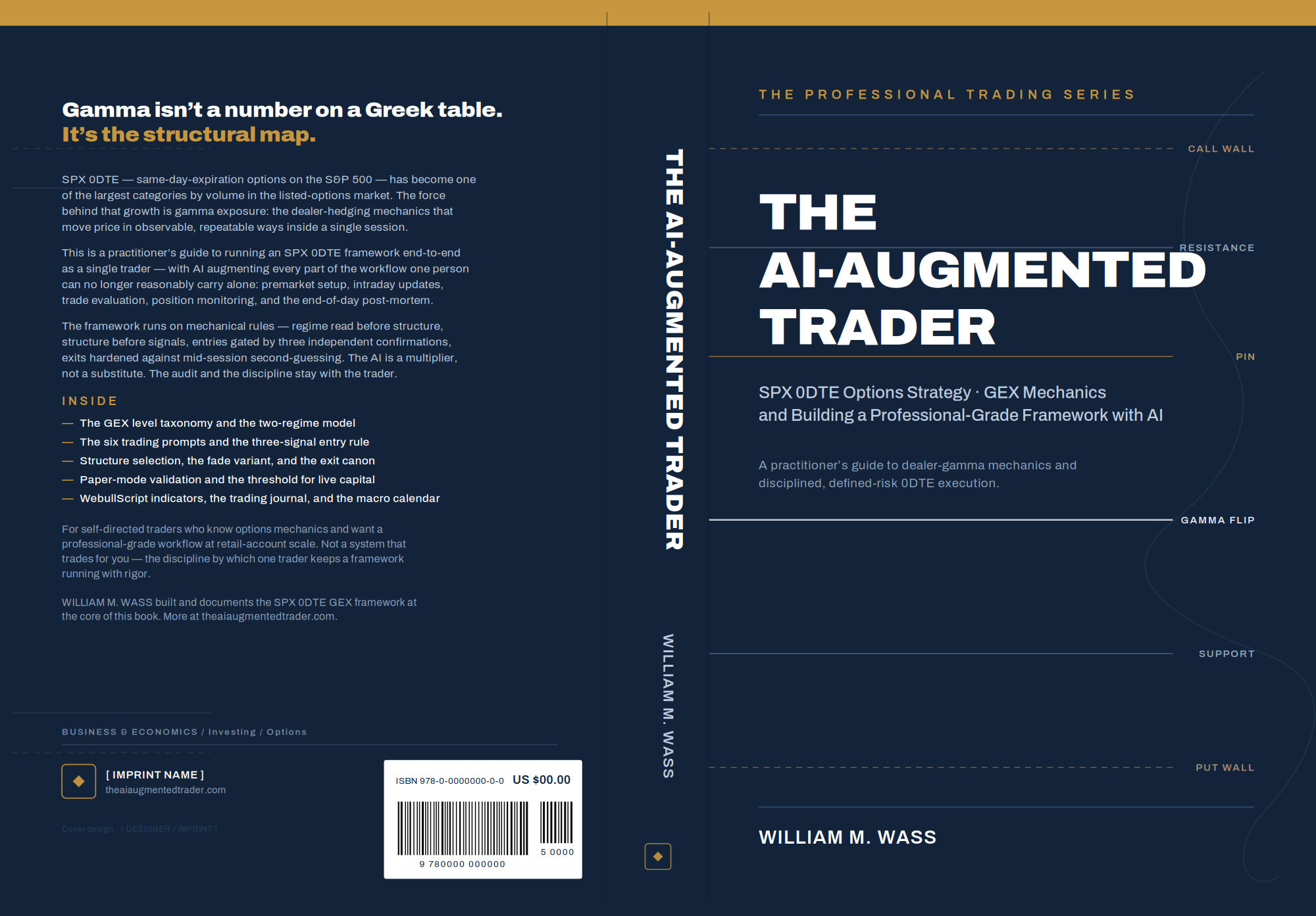 The AI-Augmented Trader — full paperback cover showing back, spine, and front