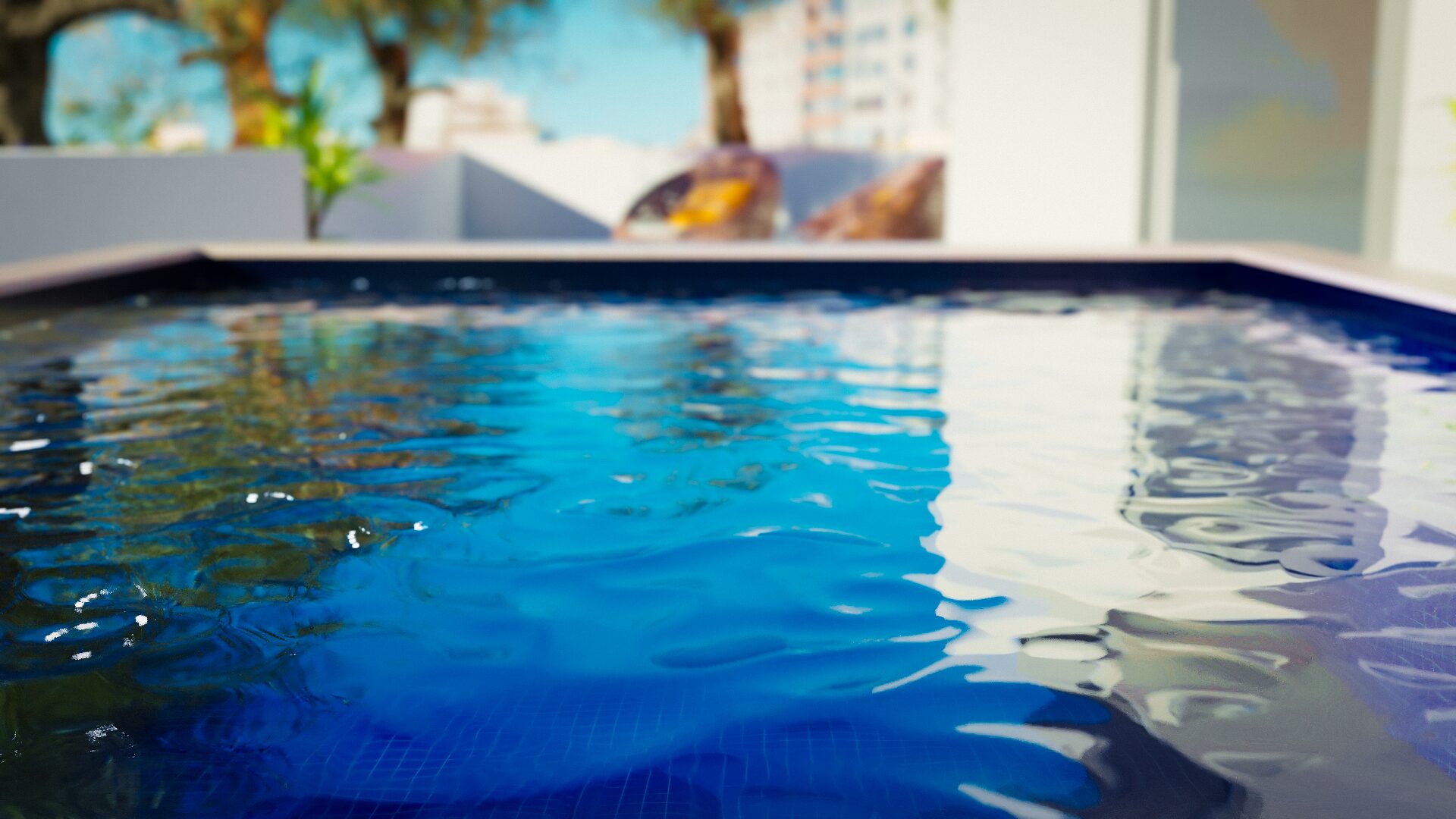 Atrium rooftop pool