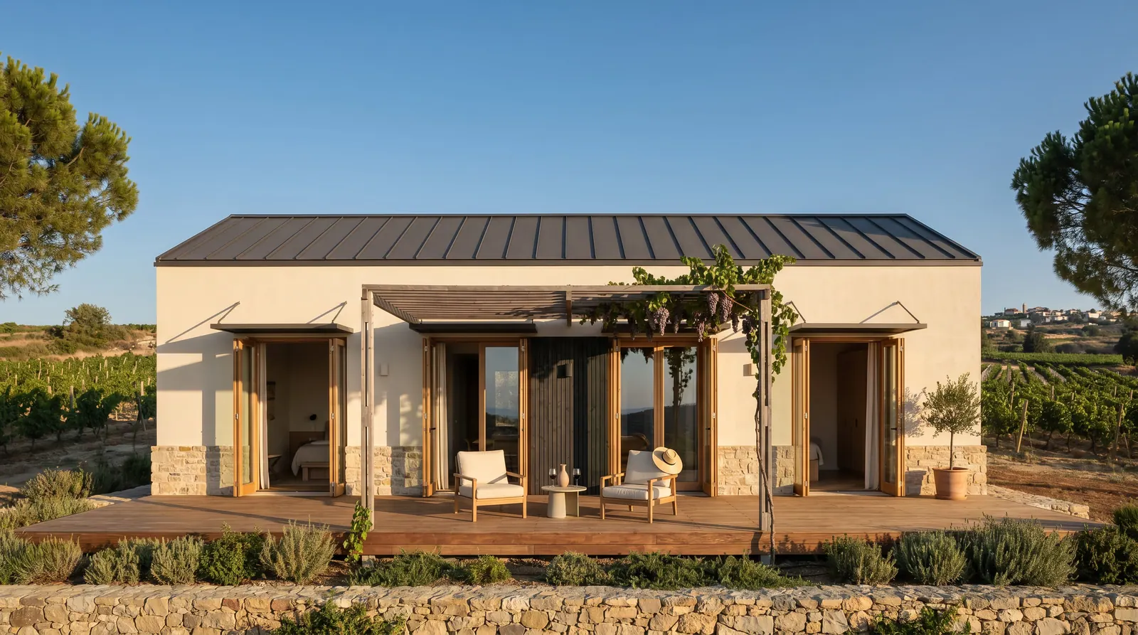 Aktí 80 · Signature with pergola, vineyard in Limassol hills