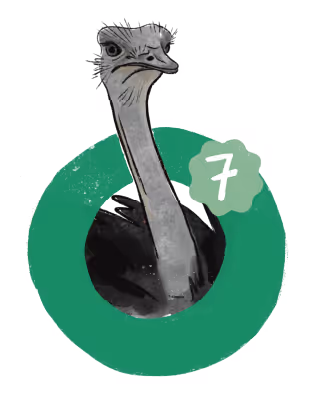 Icoon van een struisvogel voor de heldenkracht 'Laat zien wie je bent'.