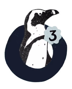Icoon van een pinguïn voor de heldenkracht 'Je bent uniek'.