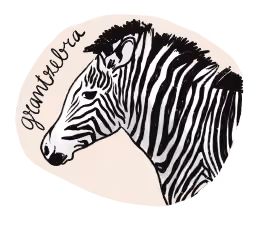 Illustratie van een zebra.