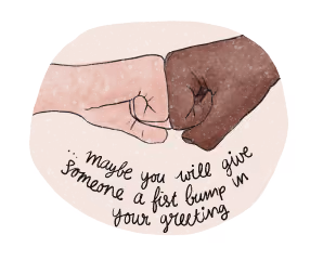 Illustration of a fist bump.