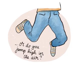 Illustration of a jumping movement.