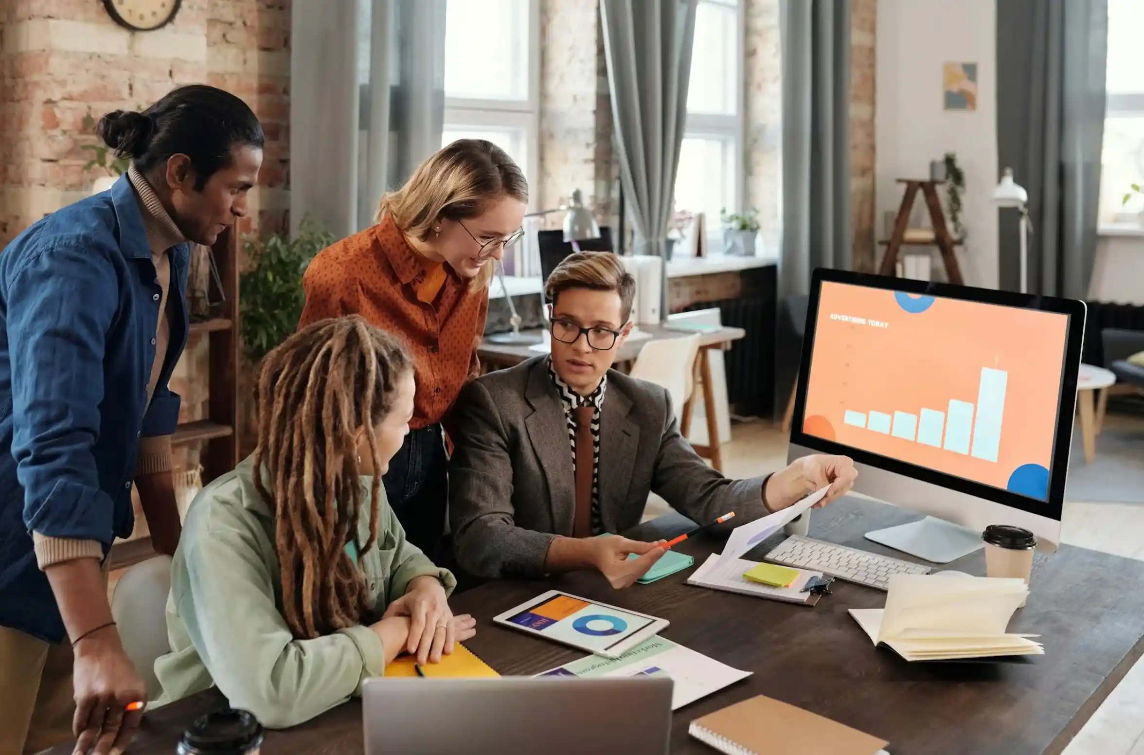 marketing agency analyzing analytics
