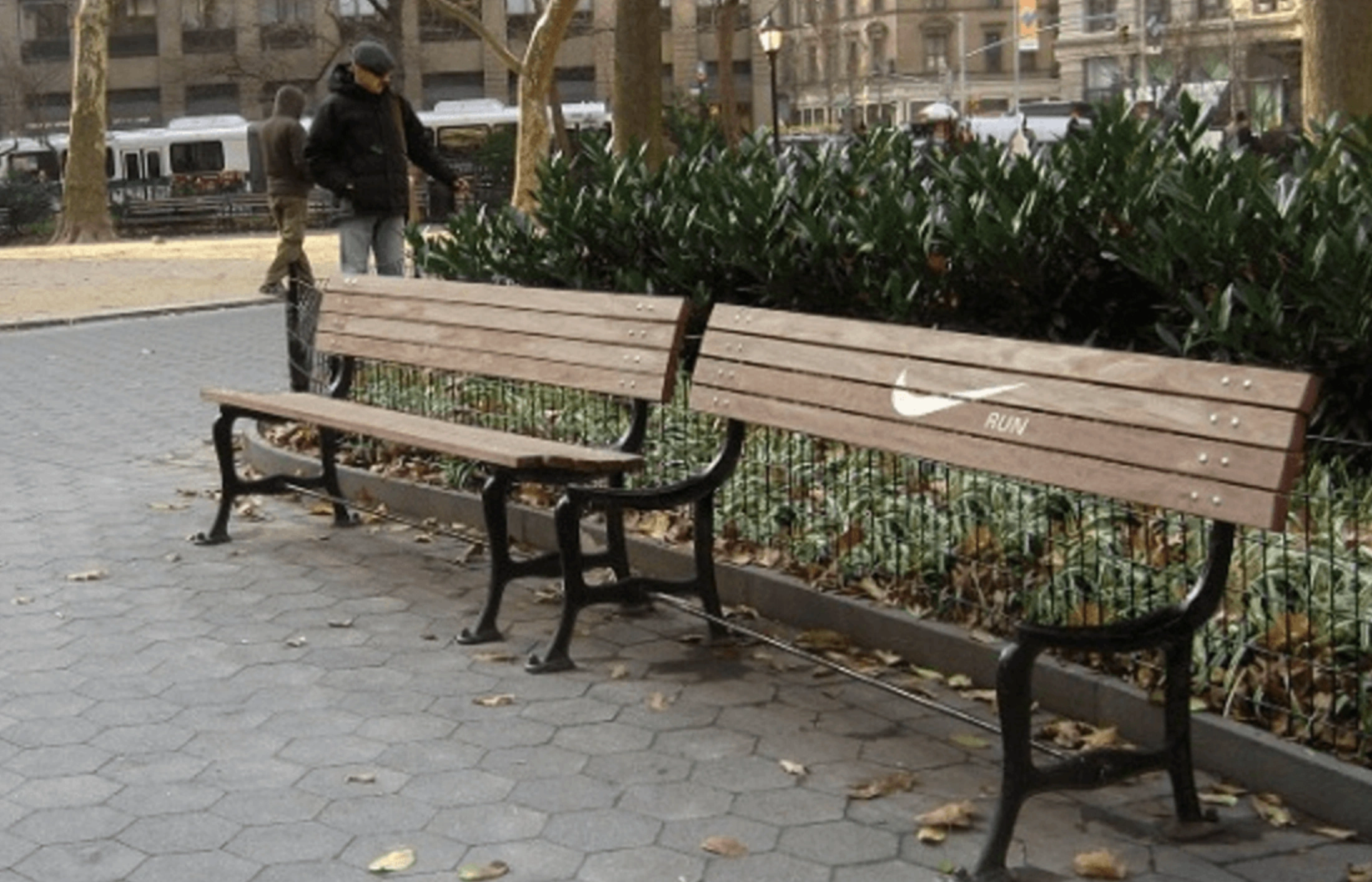 Guerrilla marketing nike bench