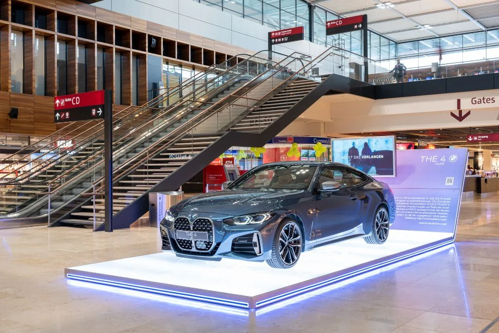 BMW at an airport