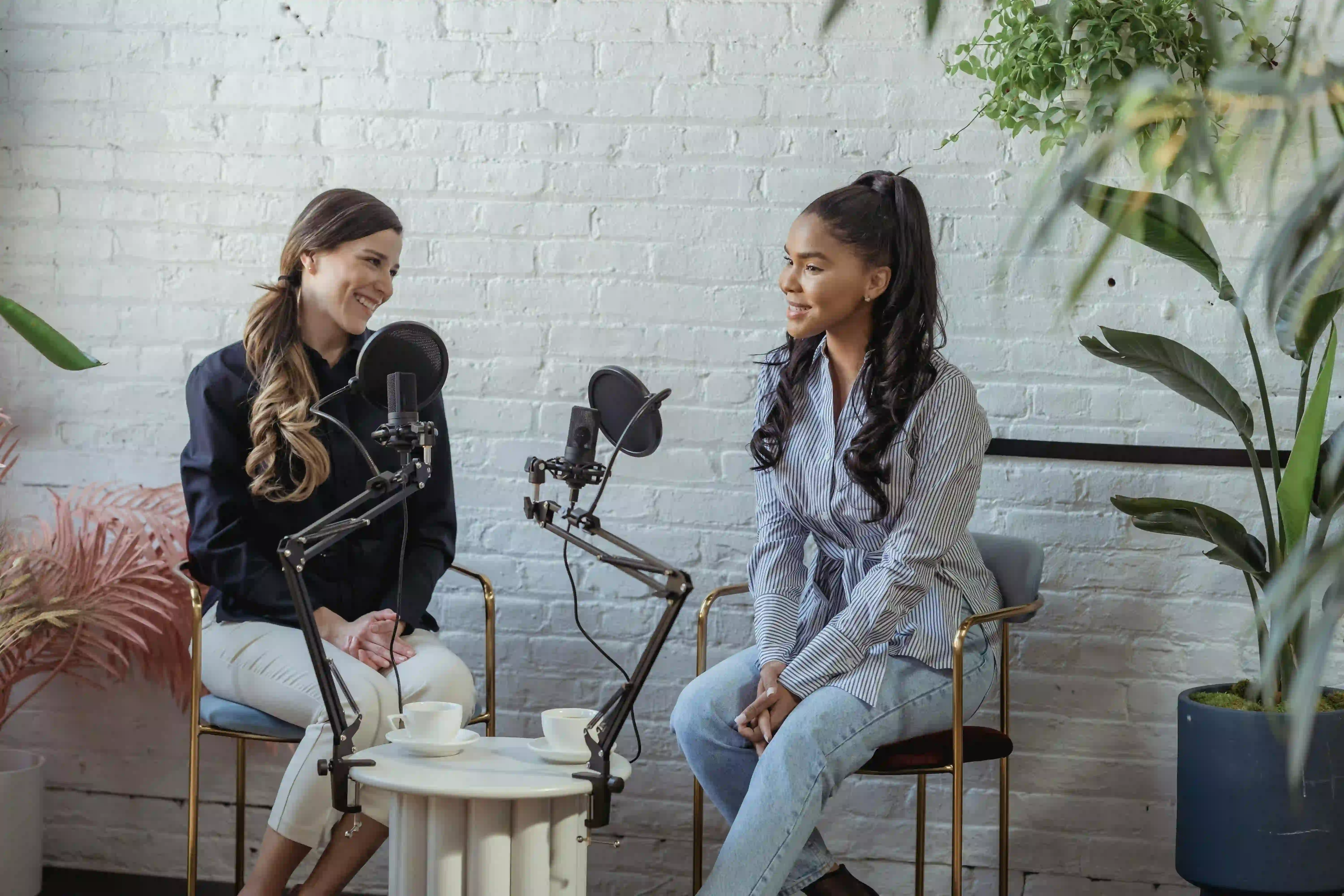women interviewing each other
