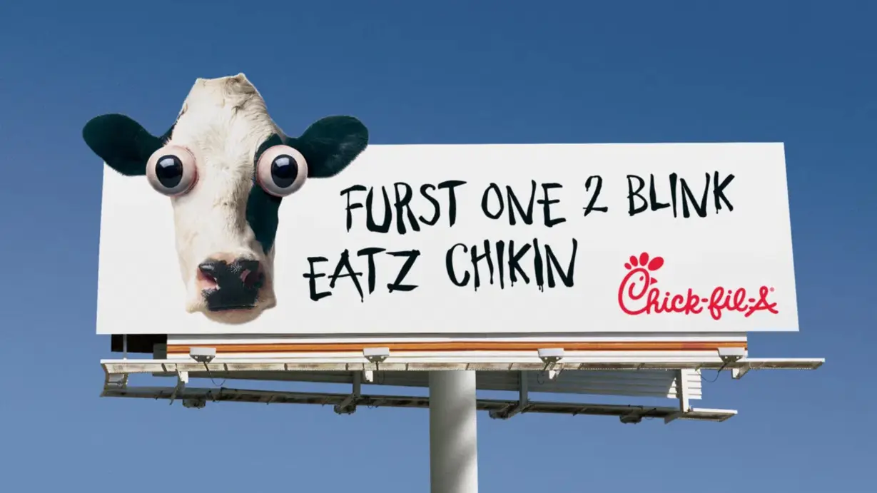CHICK fil a cow poster