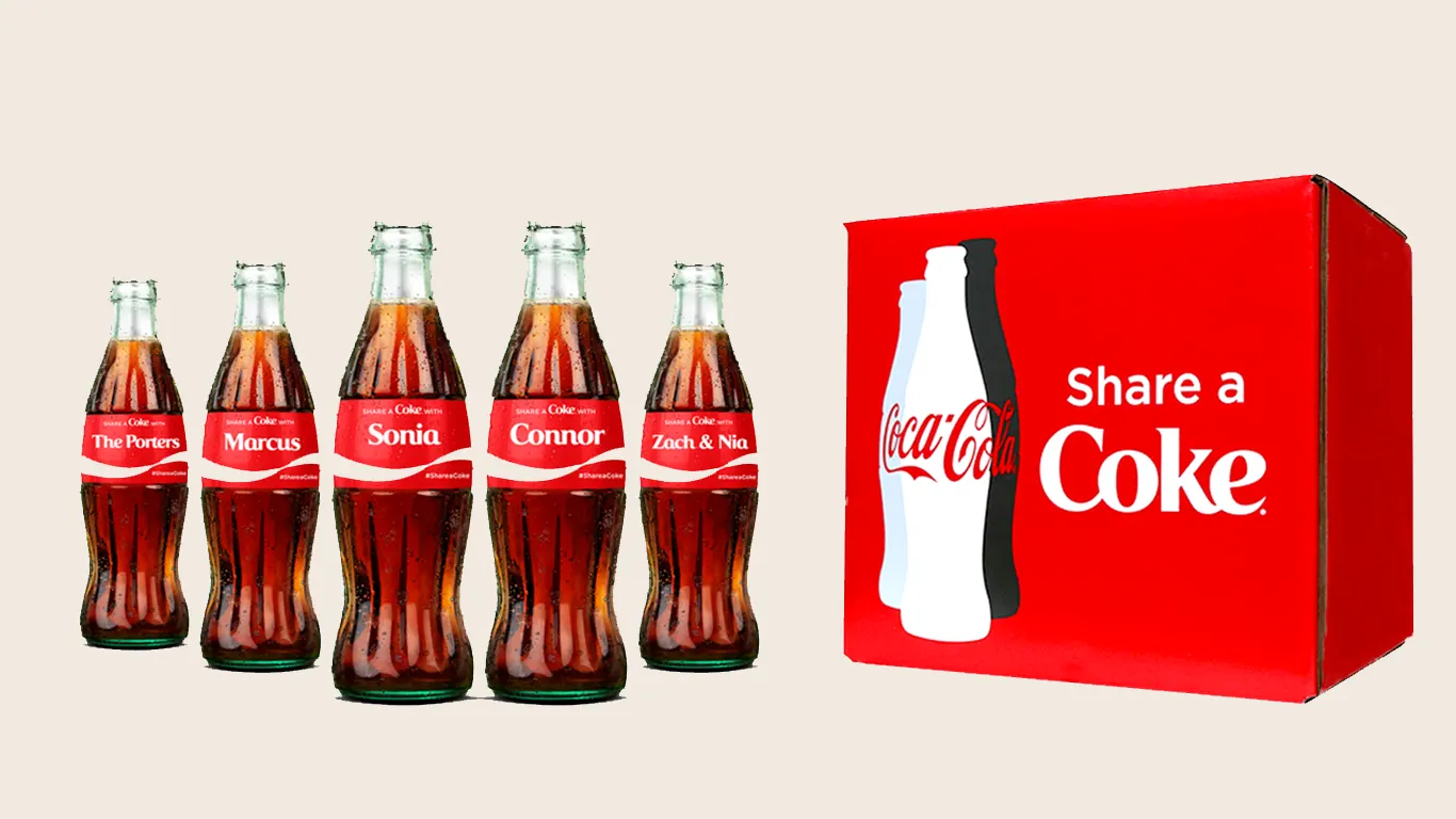 Share a Coke personalized Coca-Cola packaging