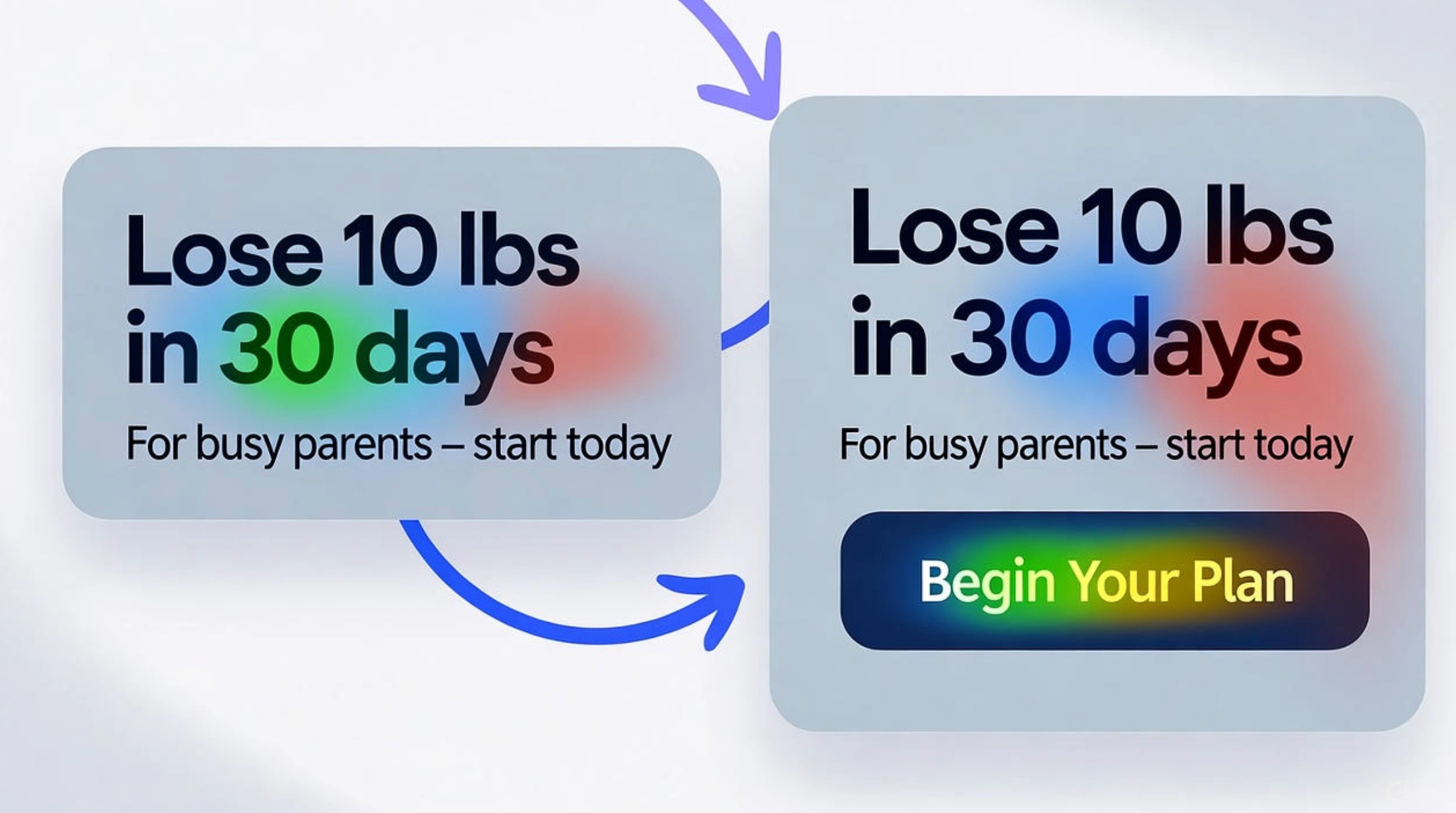 Landing page hero section with a clear headline, subheadline, and primary call to action