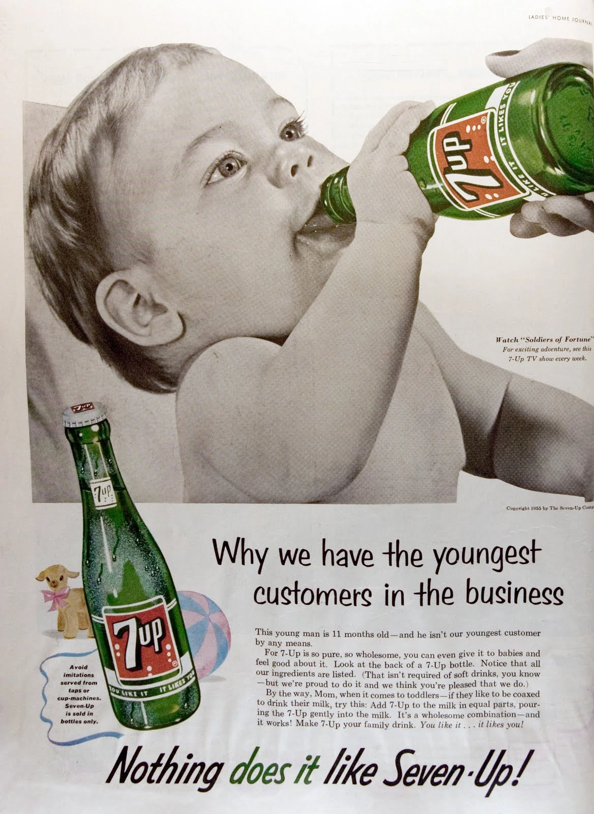 1950's 7up advertisement poster