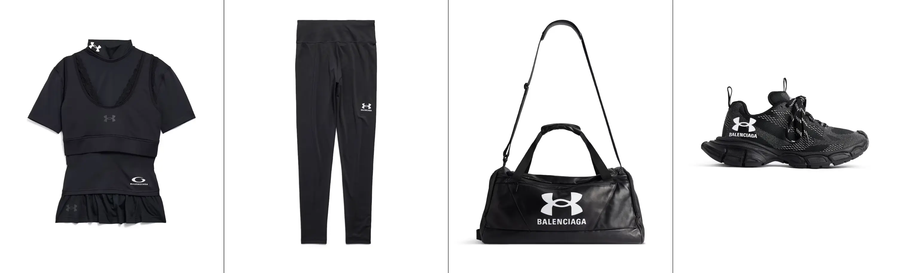 Balenciaga x Under Armour Collaboration, 4 different clothes