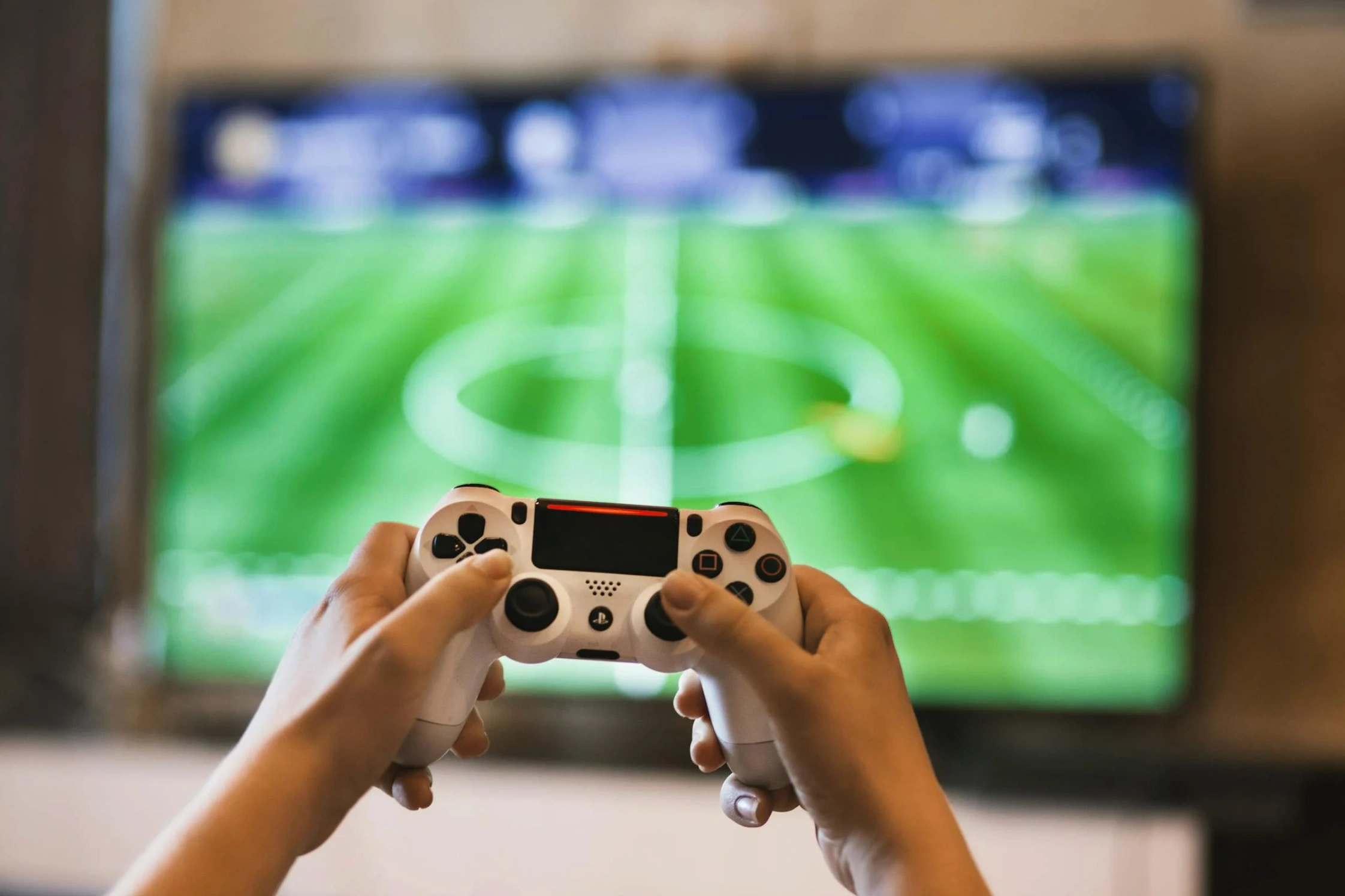 person playing sports game