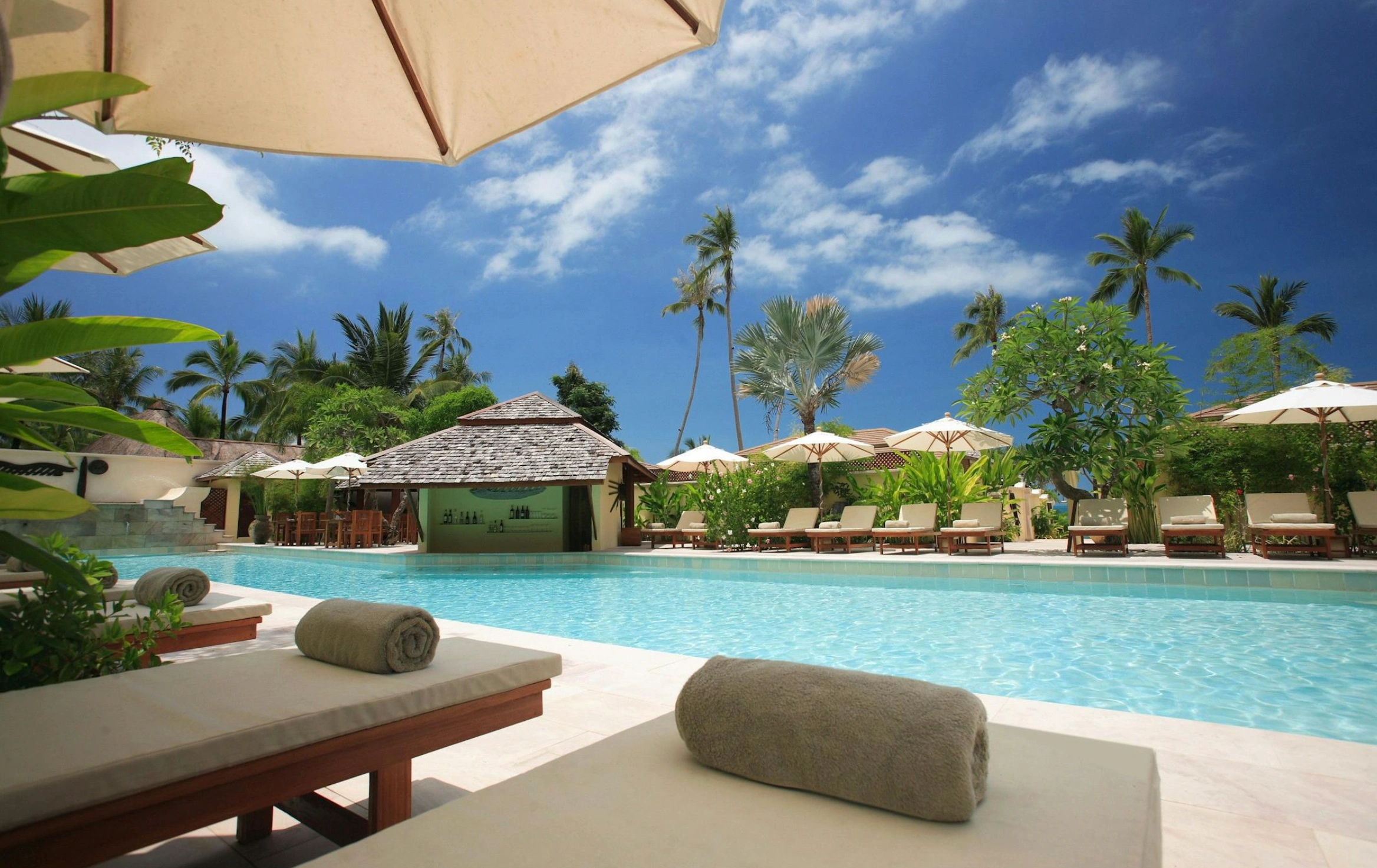 resort view and cabana