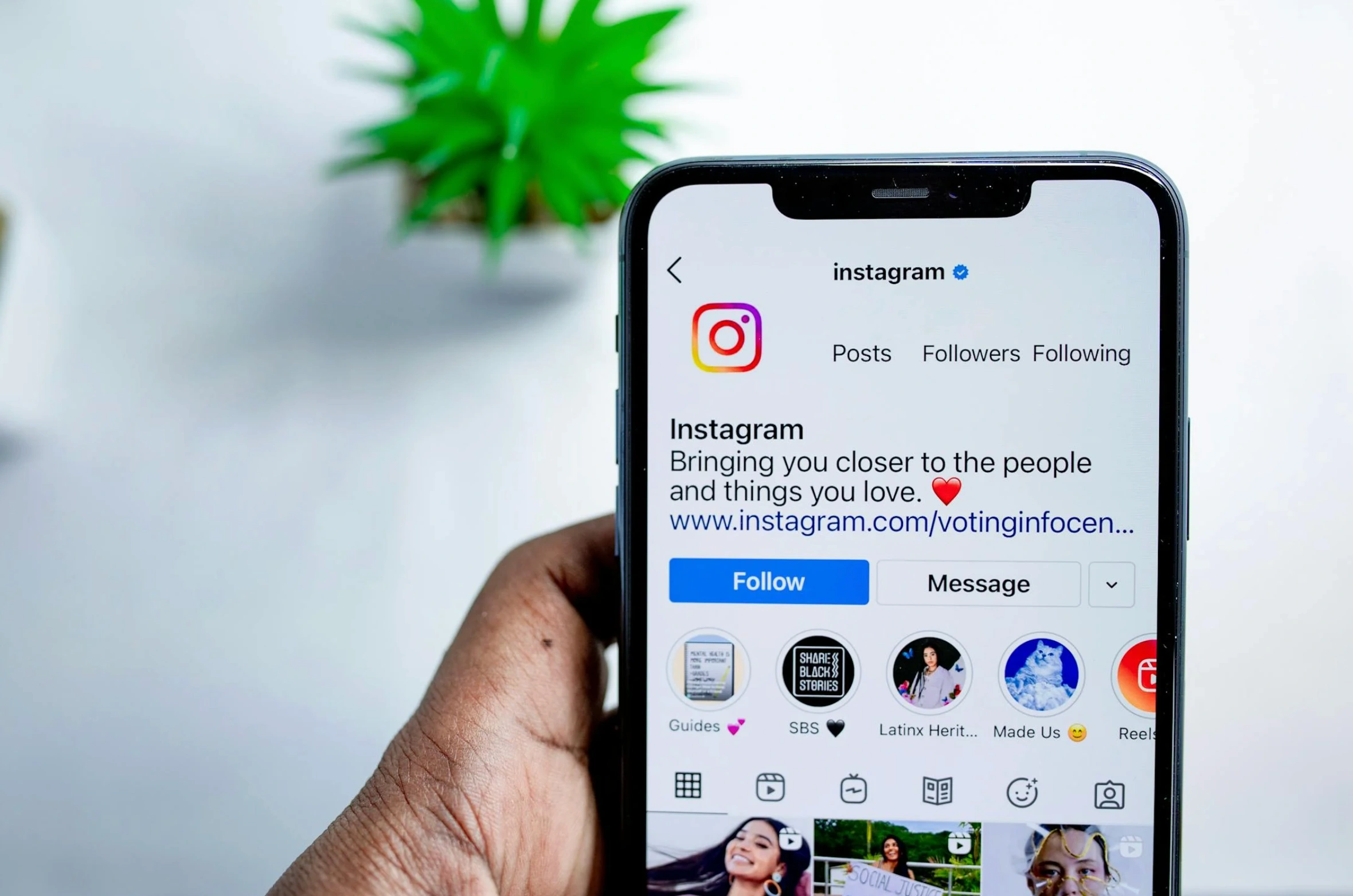 Instagram profile