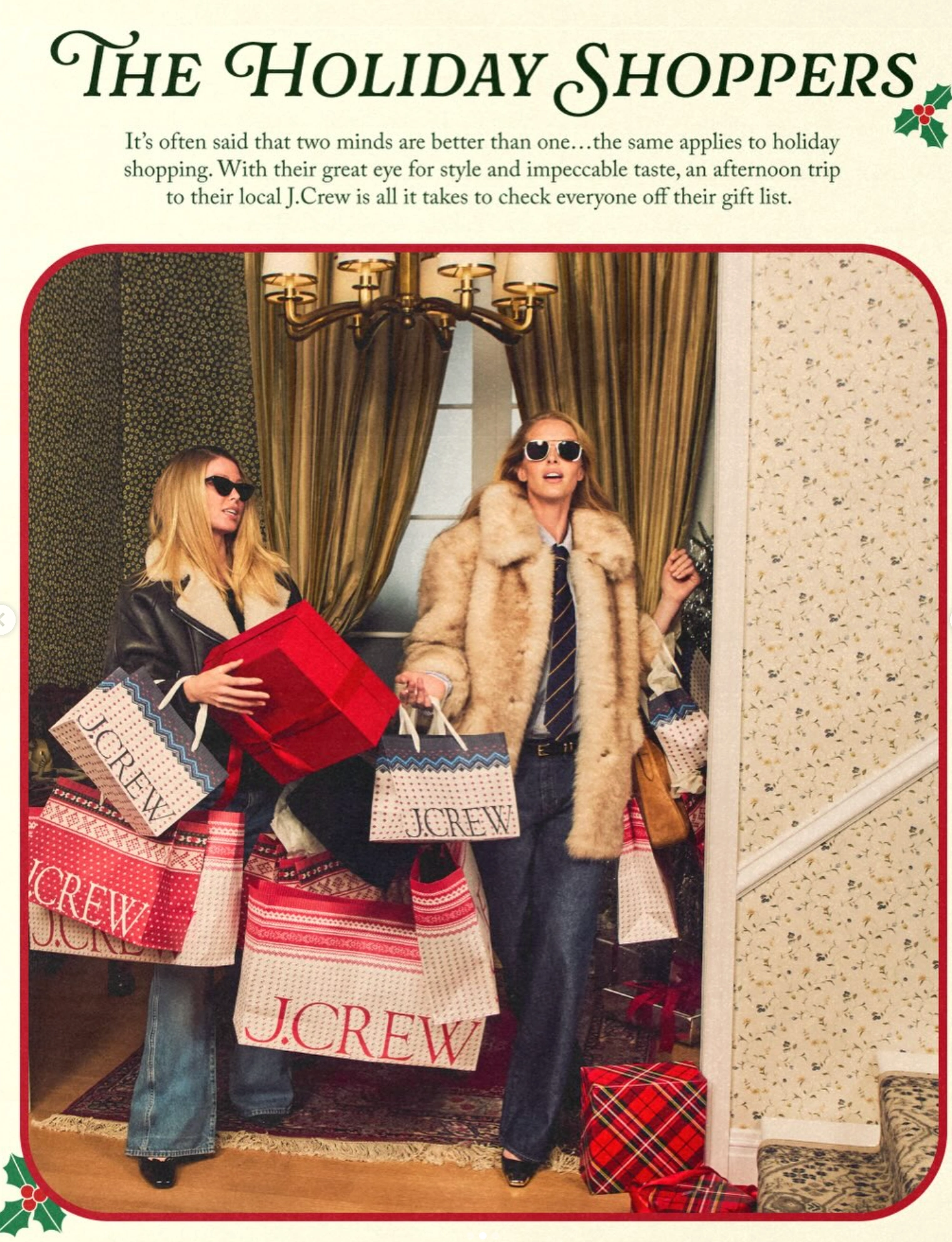 J.Crew holiday shoppers campaign