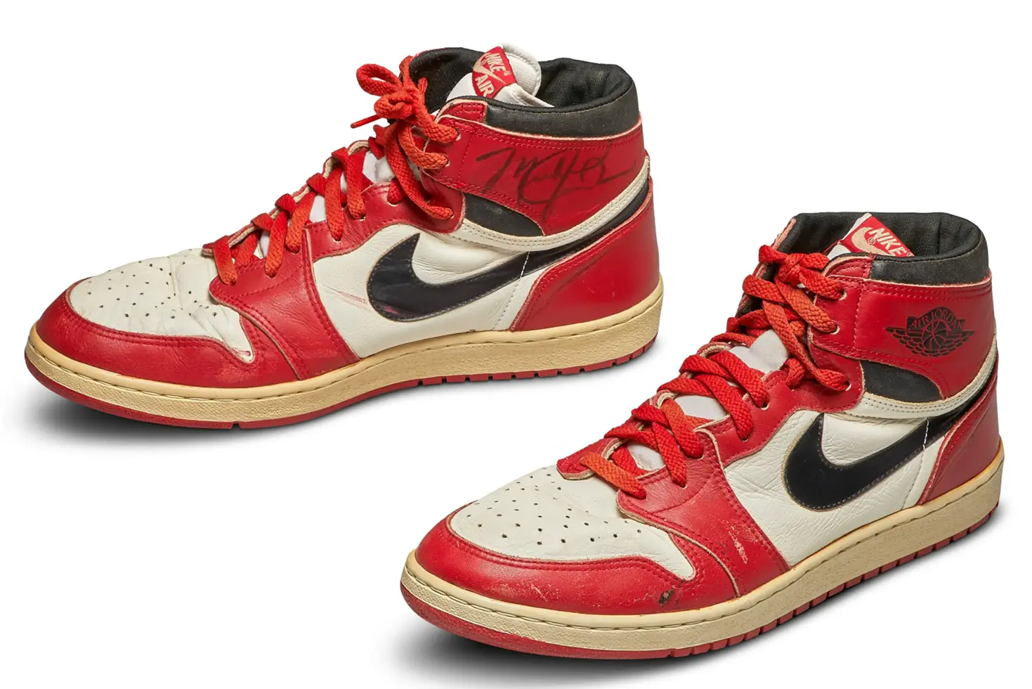 Nike signed shoes by Michael Jordan