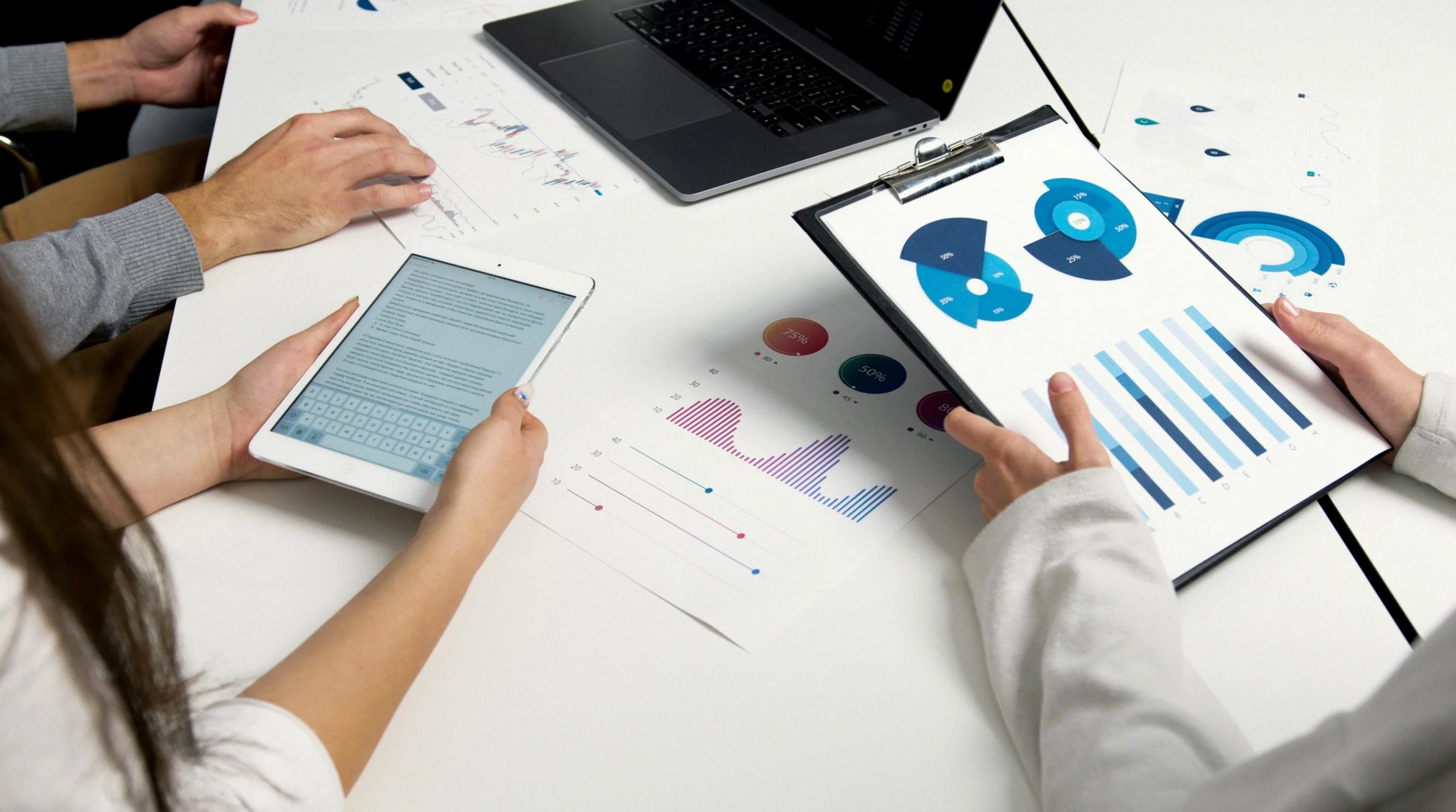 people analyzing data