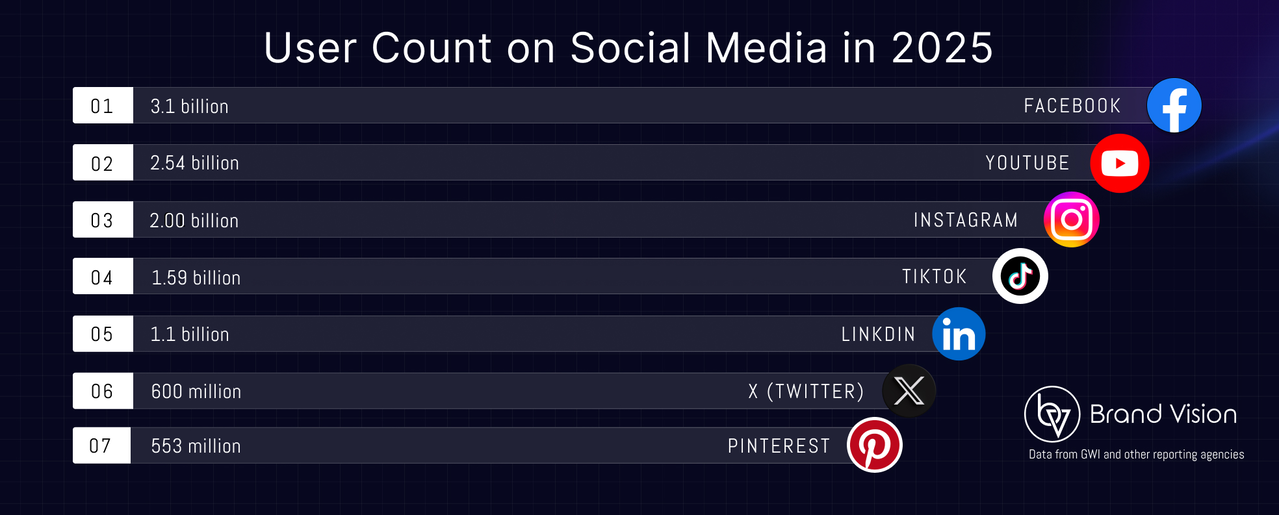 Social media user count