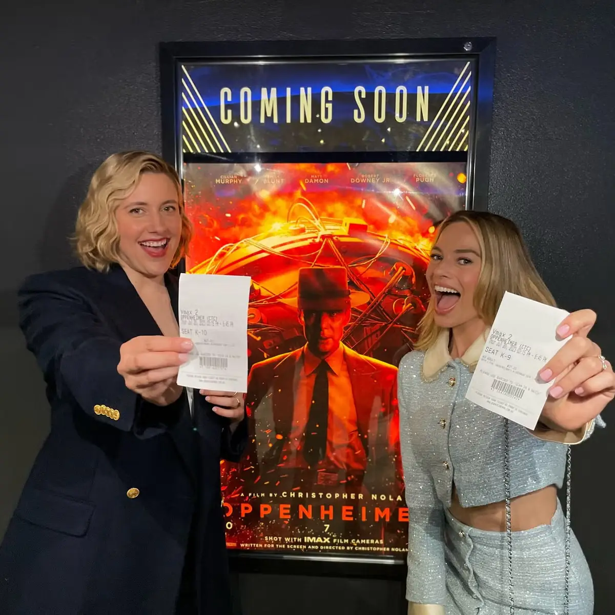 Margot Robbie at oppenheimer movie