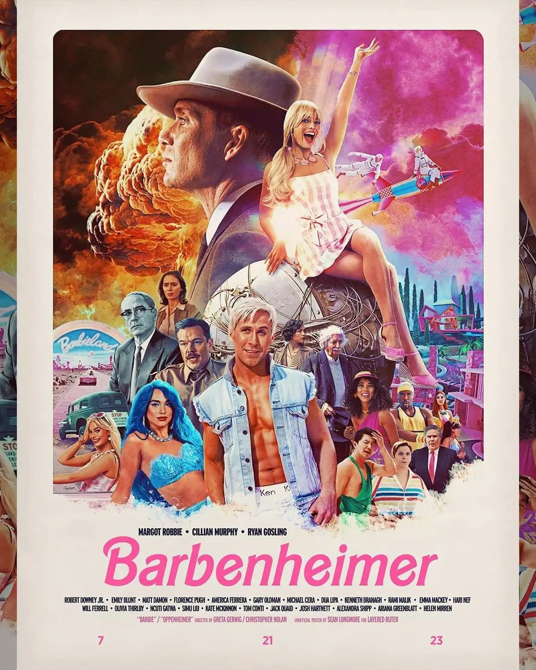 Barbie oppenheimer poster