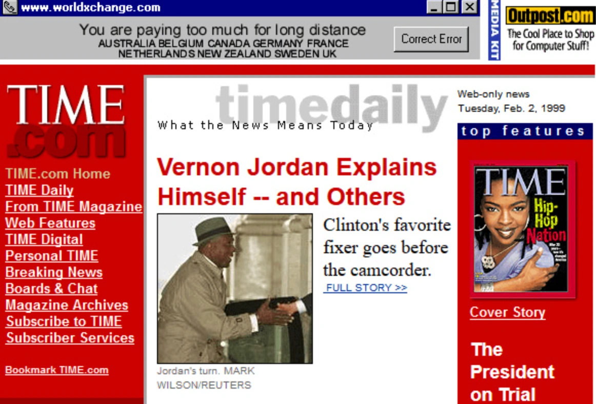 website in the 90s