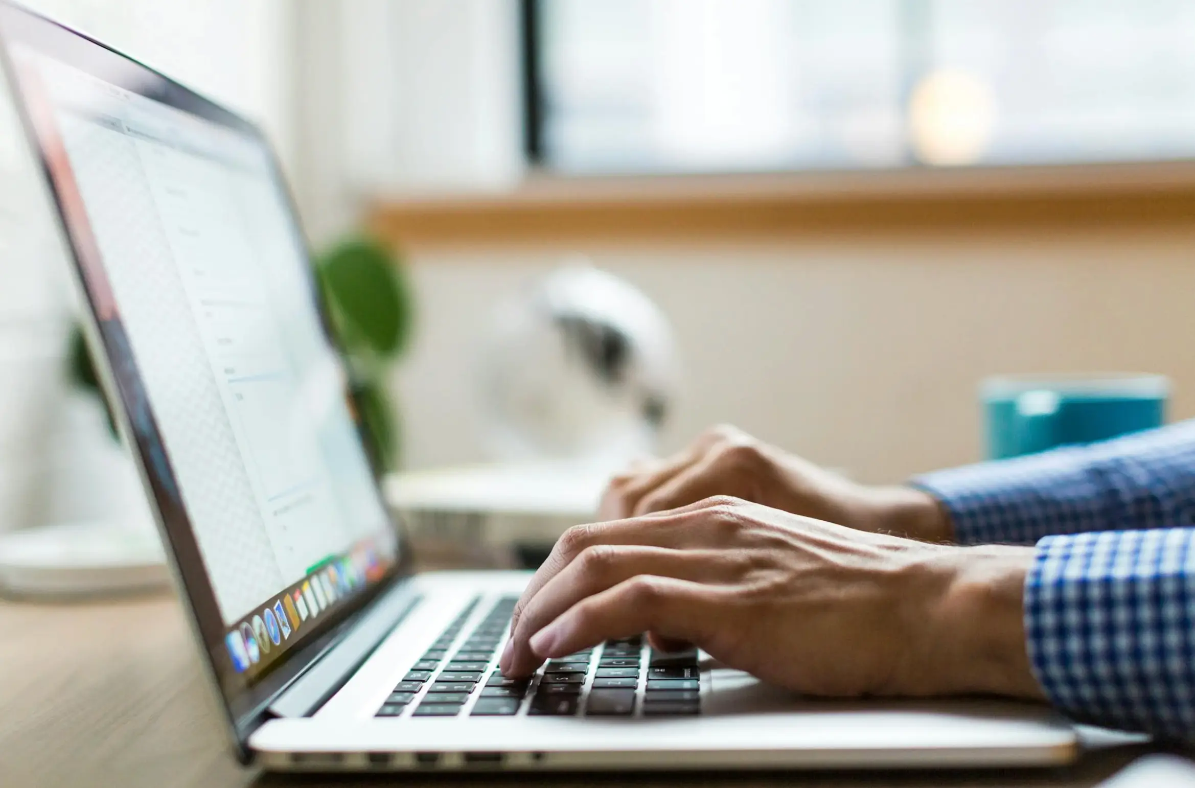 man using laptop