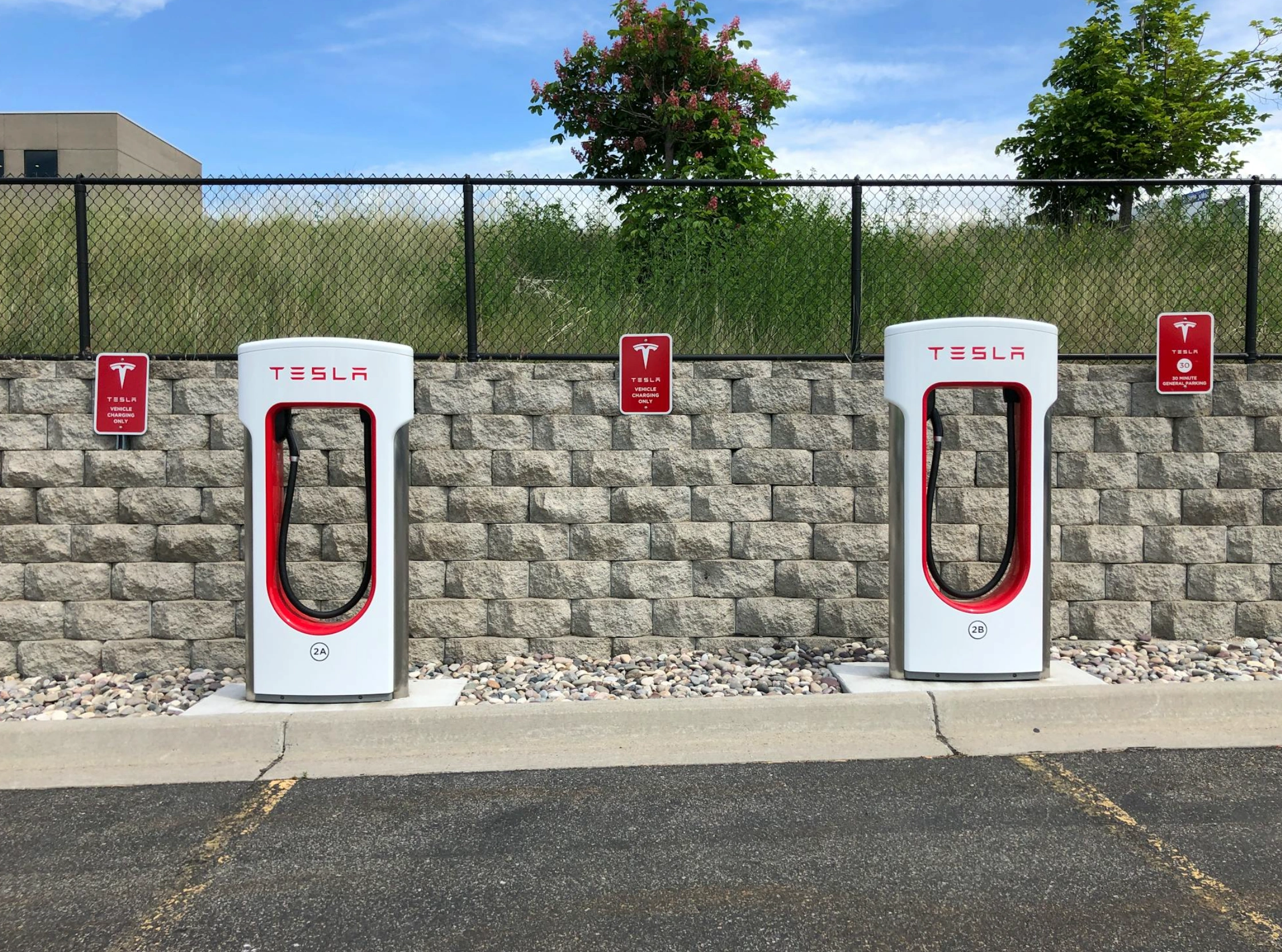 tesla charging stations