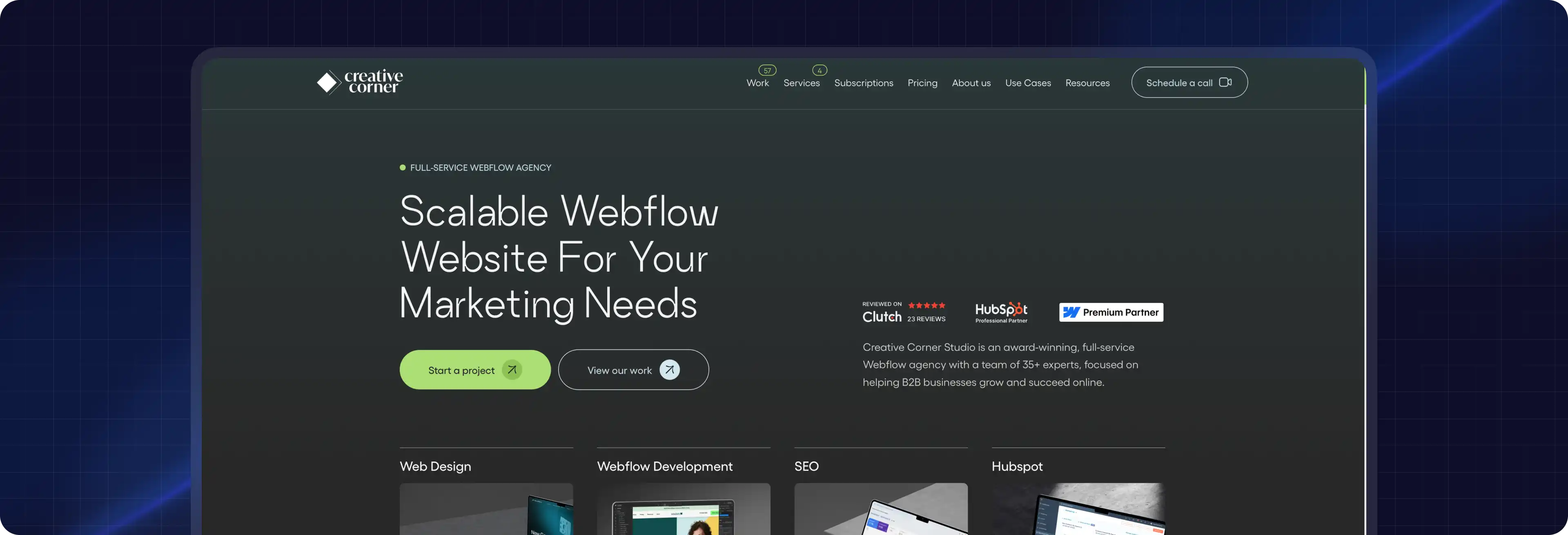 Top Webflow Agencies - Creative Corner