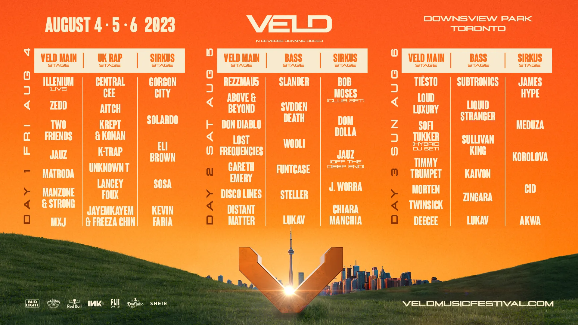 Veld 2023 music schedule
