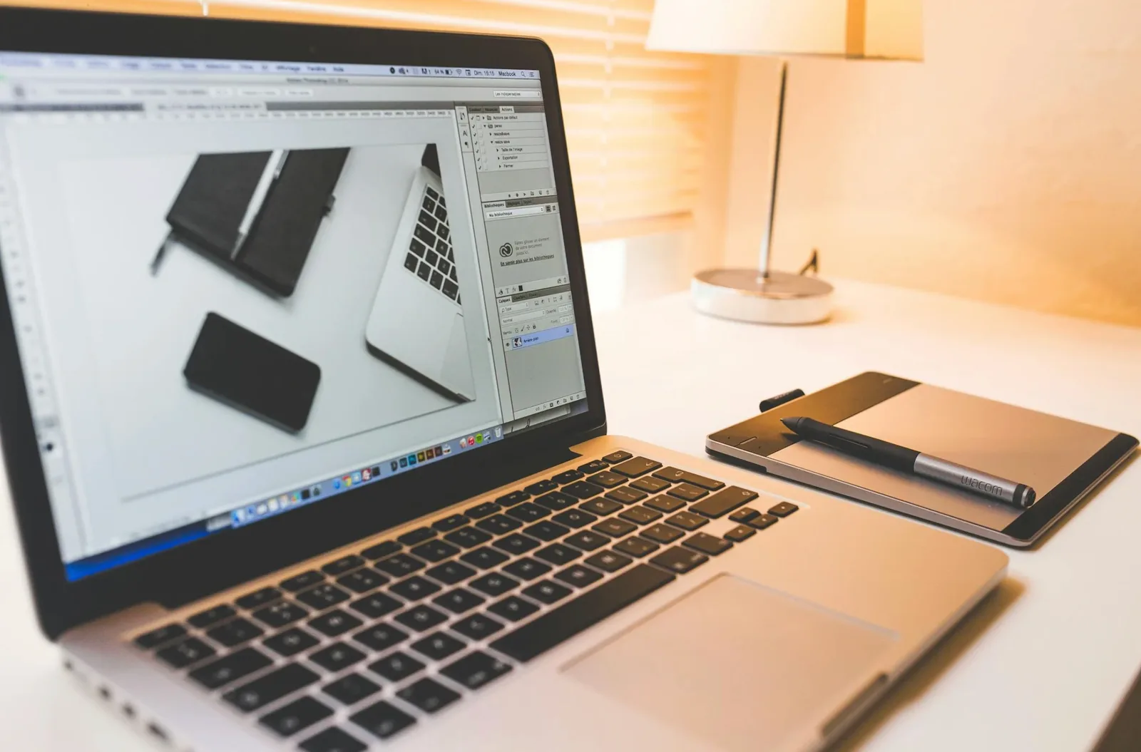 image editing on laptop