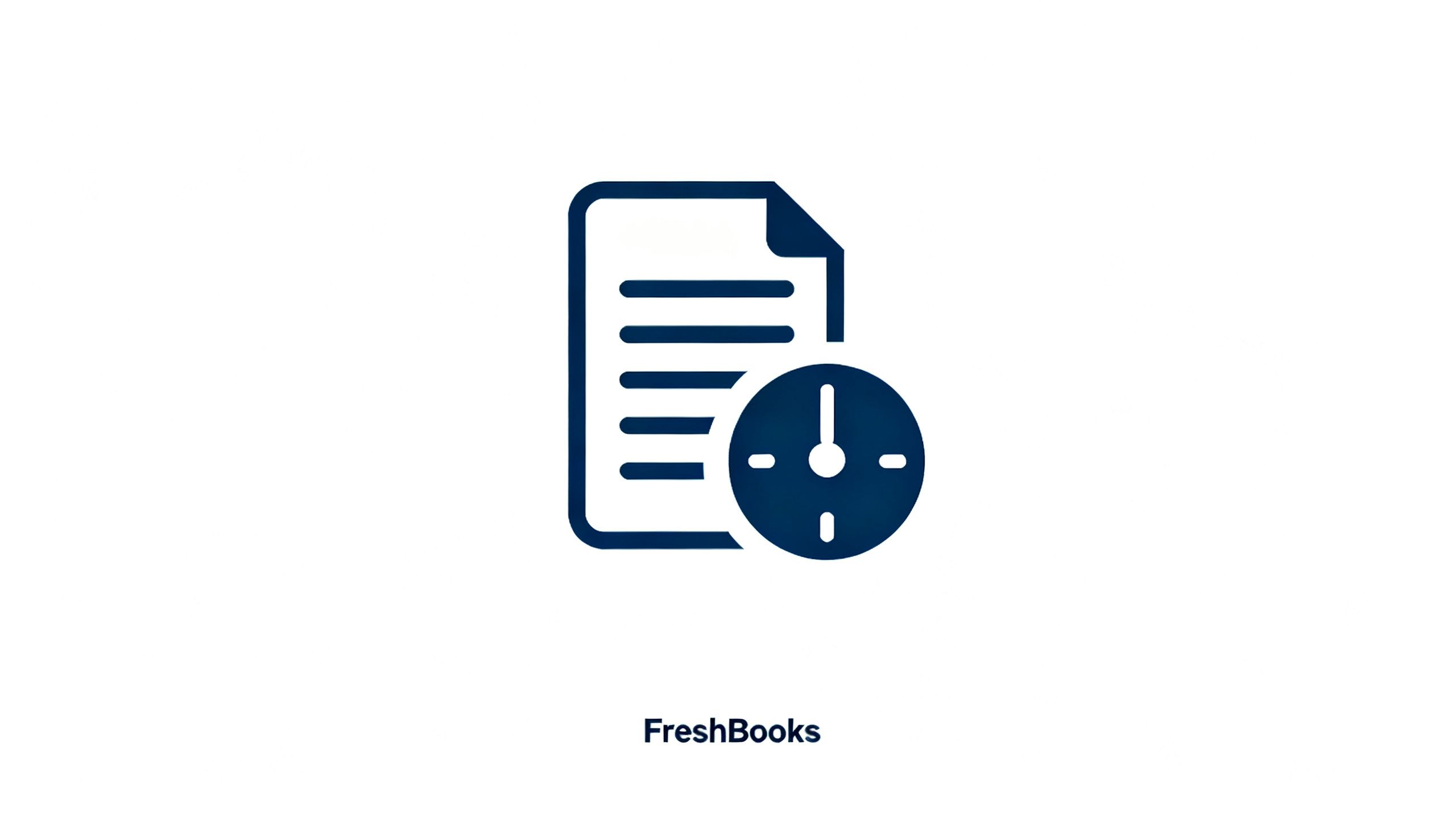 A graphic icon representing invoicing and time tracking, symbolizing the core strengths of FreshBooks.