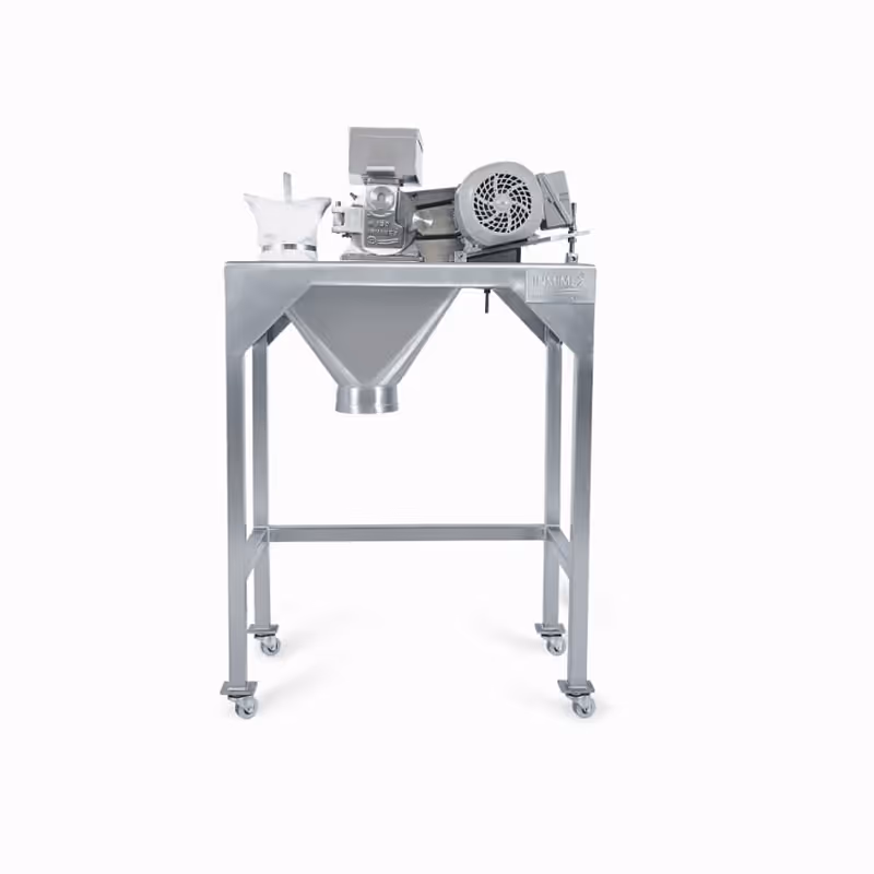 Molino pulverizador industrial fabricado en acero inoxidable para molienda extra fina con motor