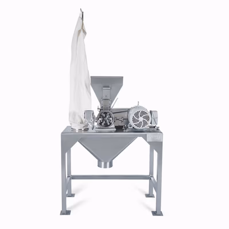Molino pulverizador industrial fabricado en acero inoxidable para molienda extra fina con motor