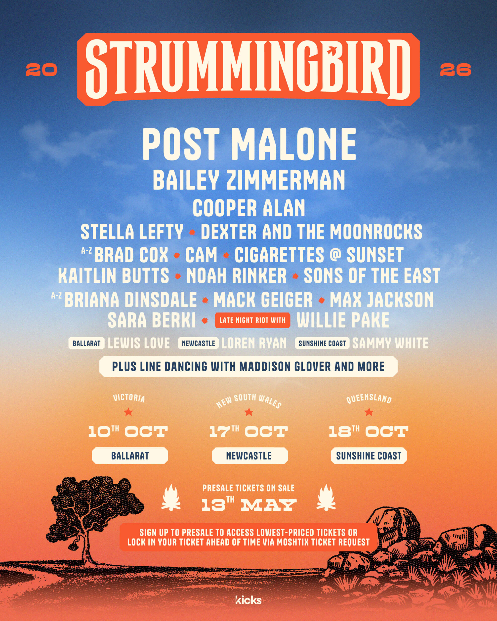 Strummingbird 2026 lineup poster