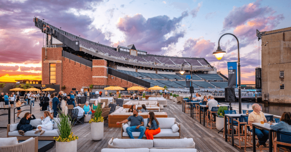 The CITI VIP Club offers multiple locations for fans to relax and enjoy the incredible seaside location.
