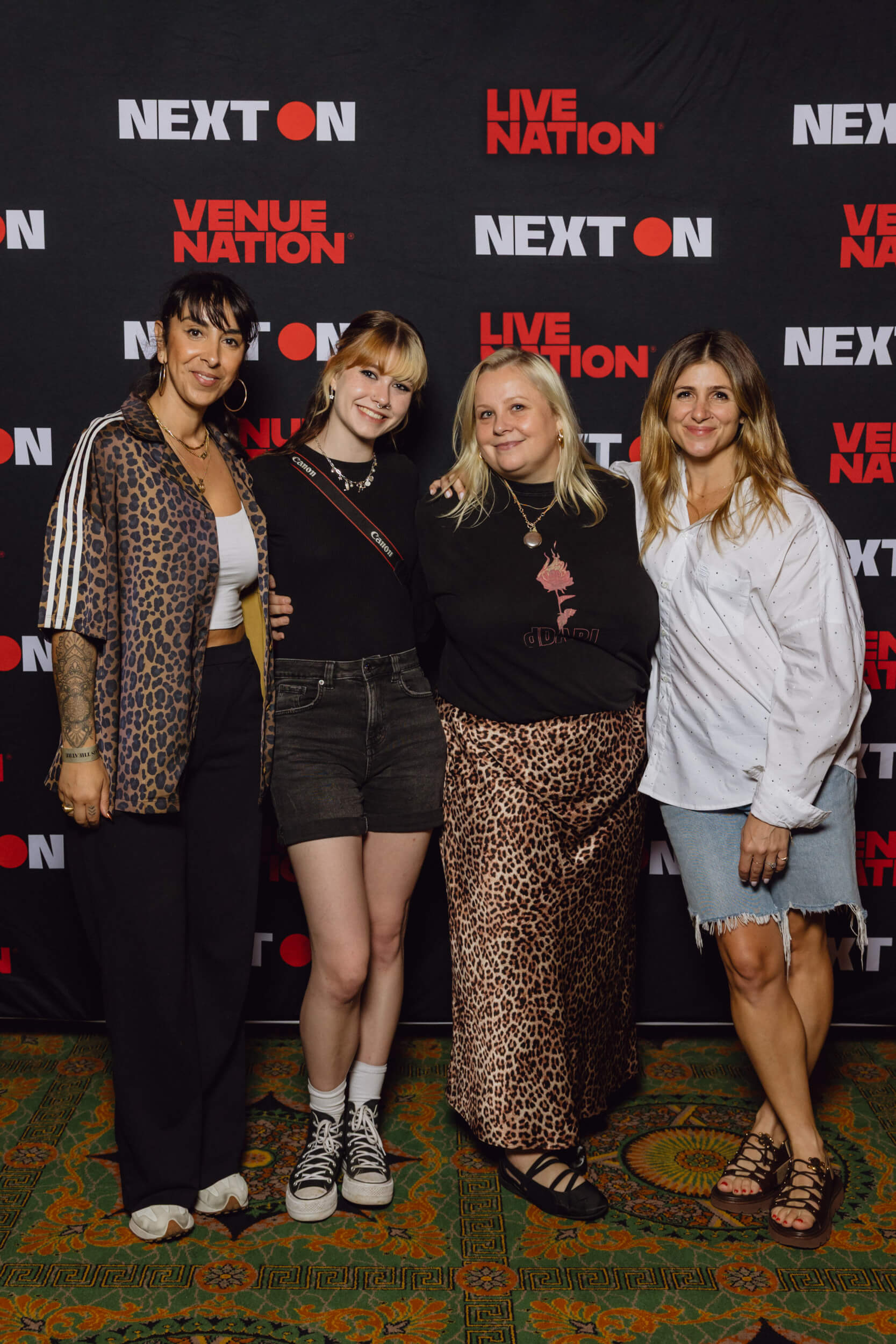 Left to Right: Michelle Grace Hunder – Photographer, Alica Adorna – Next On photographer, Jackie Antas – Senior Vice President Communications, Live Nation APAC, Michelle Lucia – Senior Vice President Product & Innovation, Live Nation APAC