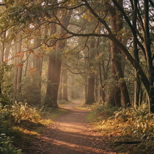 Sunlit forest path representing healing, hope and the journey through feelings of abandonment.