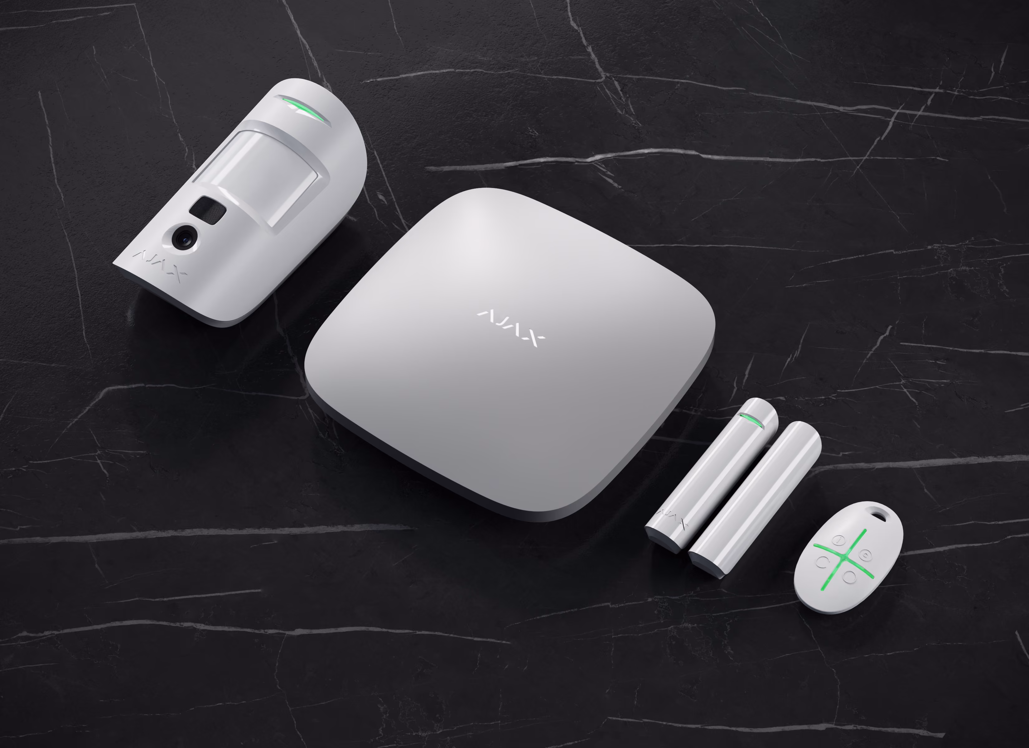 Smart alarm package with smartphone control