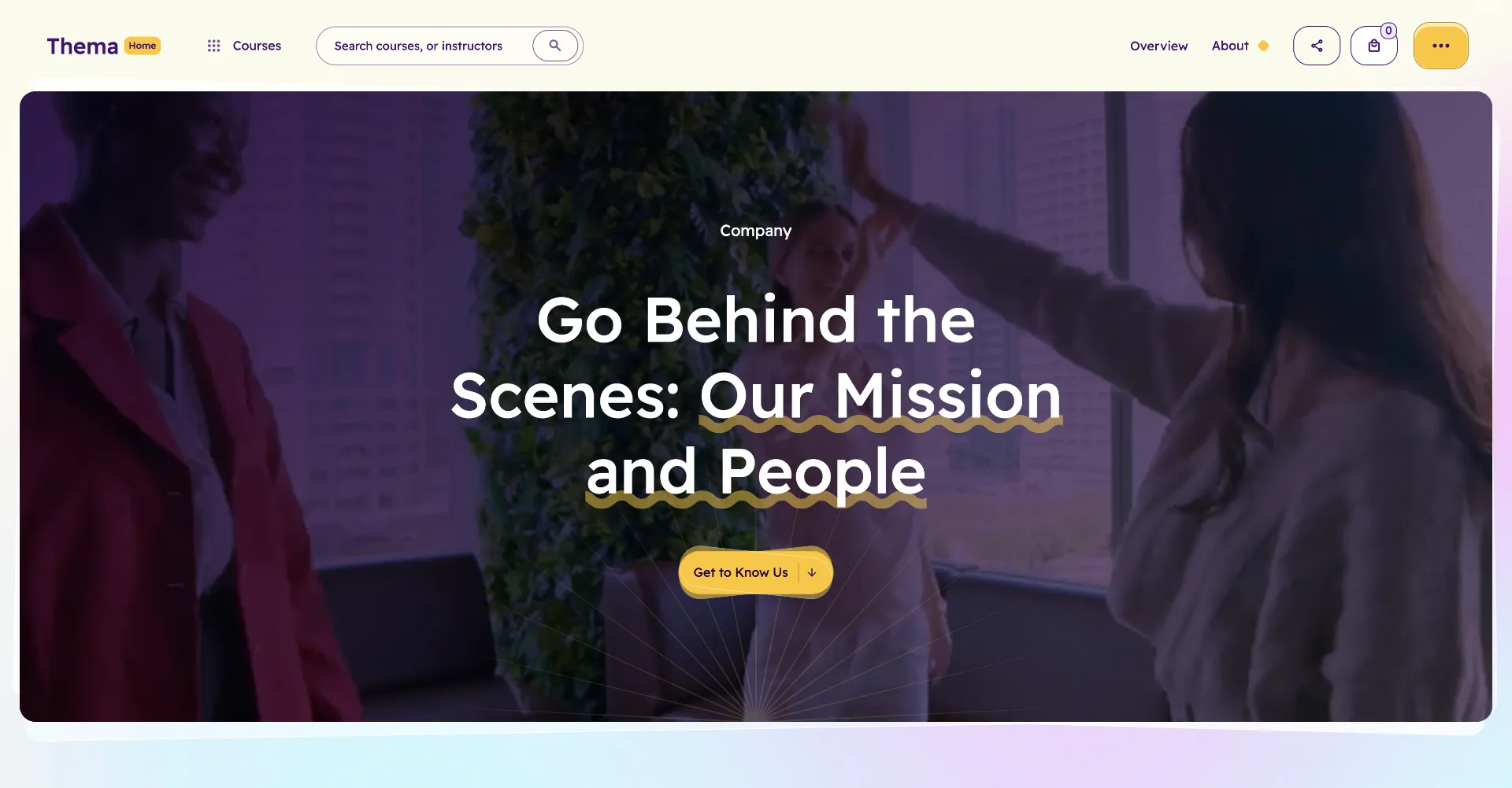 Thema: Education learning Webflow website template screen