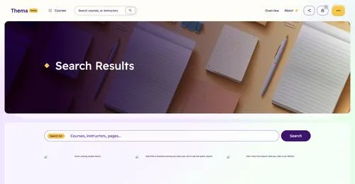 Thema: Education learning Webflow website template screen