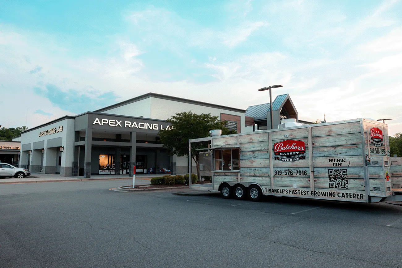 Apex Racing Lab storefront representing an ongoing brand marketing partnership and business growth strategy.